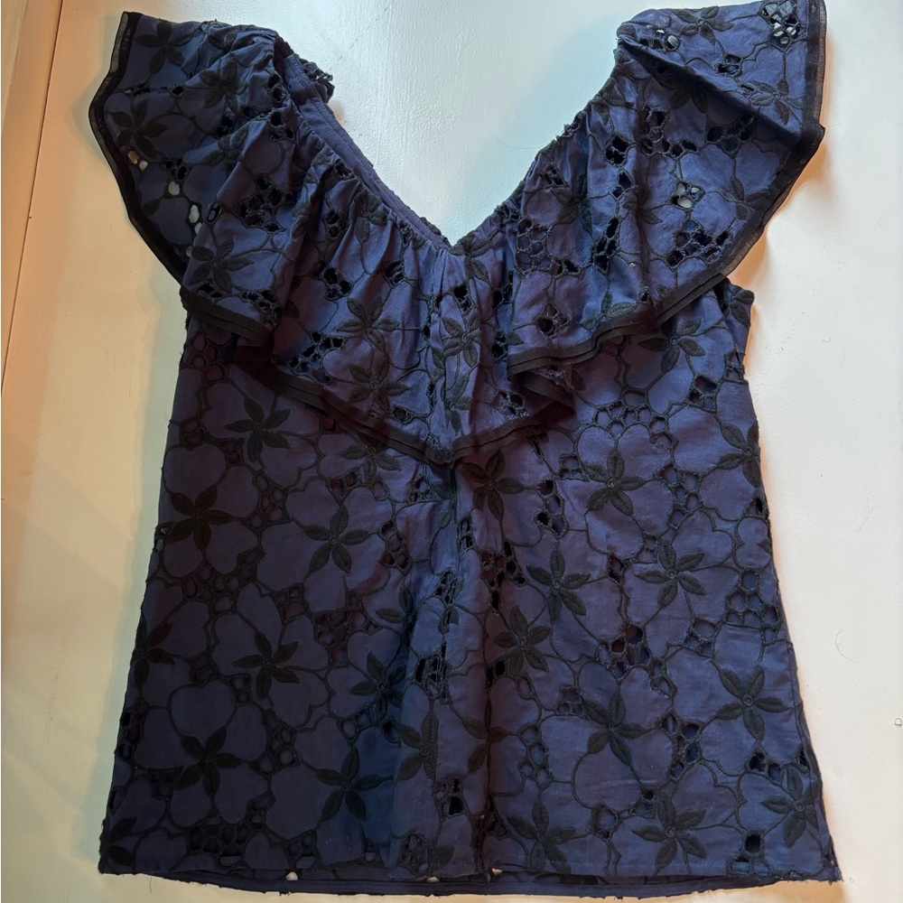 Floral Lace Ruffle Top